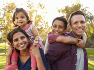 Smiling mixed family - family dental - why choose us - keysborough dentist - dental at keys