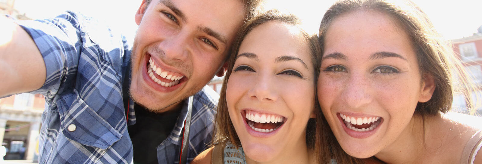 3 friends happy smiling Banner - Keysborough Dentist - Dental at Keys