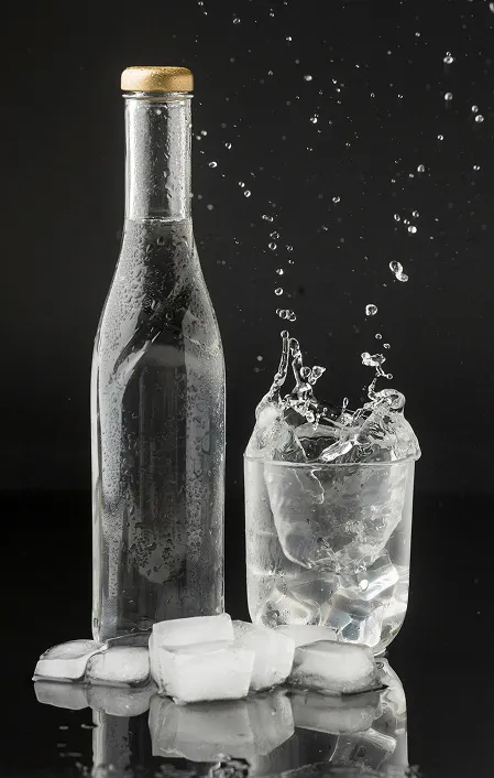 ice cold water and glass bottle can cause sensitive teeth