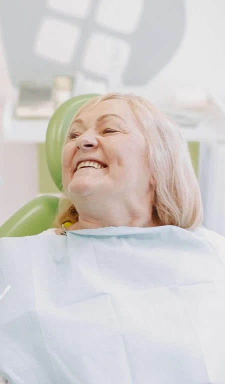 Old Woman With Worn Down Teeth Due To Erosion